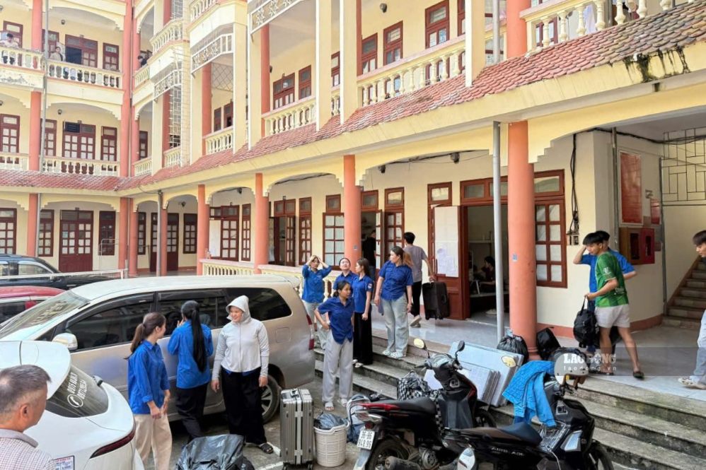 Trường Cao đẳng Y tế Sơn La đón lưu học sinh Lào đến ở tại kí túc và học tập tại trường. Ảnh: Thu Hiếu chụp ngày 3.9.2026.