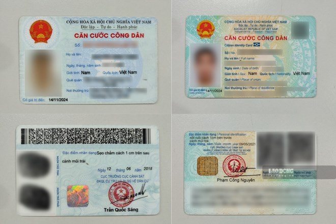 When the citizen identification card expires, people must change their citizen identification card and update it with the bank to be able to transfer money online. Photo: Huu Chanh.