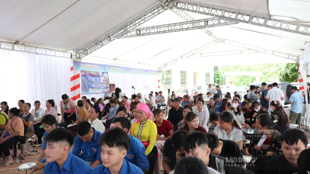 Mobile job sessions attract a large number of people to participate in Phu Tho. Photo: Duc Trong