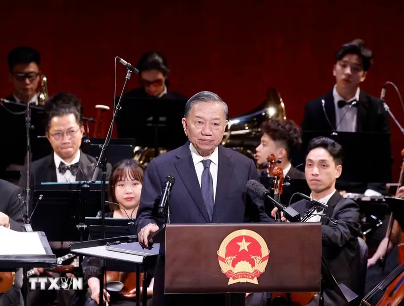 General Secretary and President To Lam speaks at the event. Photo: Thong Nhat/VNA
