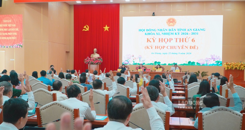 An Giang approves the draft Resolution on the Staffing of cadres and civil servants in local government agencies of the province and the total staffing of cadres and civil servants of local governments at commune level; the number of people working and receiving salaries from the state budget in public non-business units in 2026. Photo: Nguyen Anh