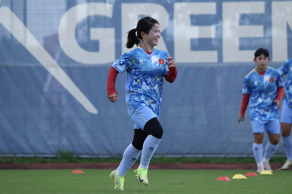 Midfielder Duong Thi Van of the Vietnamese women's team. Photo: VFF