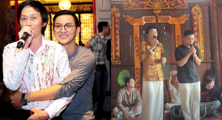 Hoai Lam and Hoai Linh still maintain a good father-son relationship. Photo: Artist provided.