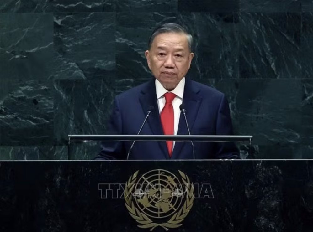 General Secretary and President To Lam speaks at the high-level general discussion session of the 81st session of the United Nations General Assembly, September 22 (US time). Photo: VNA