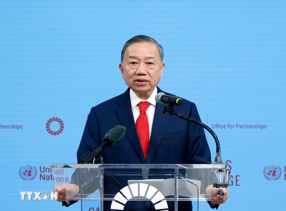 Tổng Bí thư, Chủ tịch nước Tô Lâm phát biểu tại buổi lễ. Ảnh: Thống Nhất/TTXVN