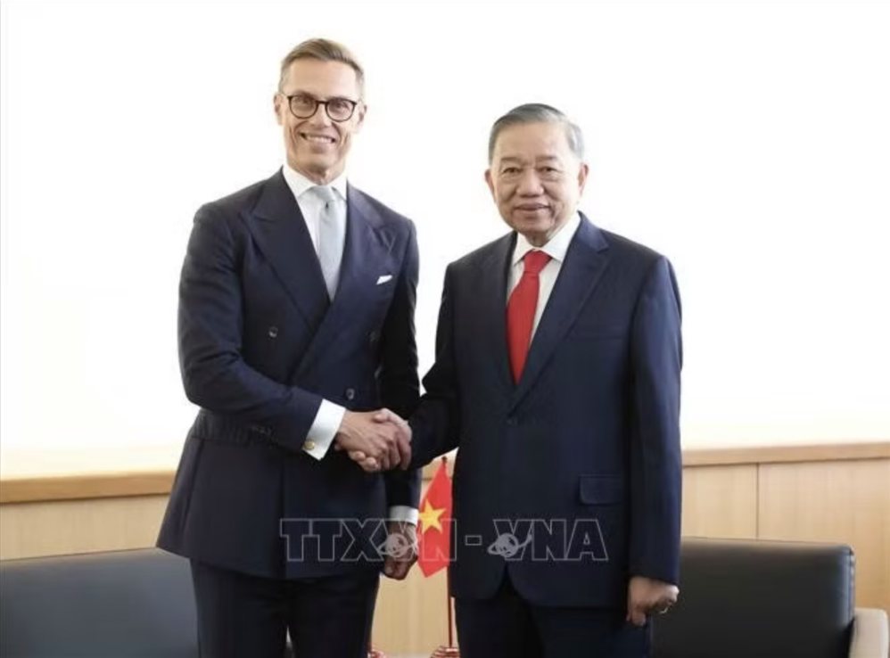 Tổng Bí thư, Chủ tịch nước Tô Lâm gặp Tổng thống Phần Lan Alexander Stubb. Ảnh: TTXVN