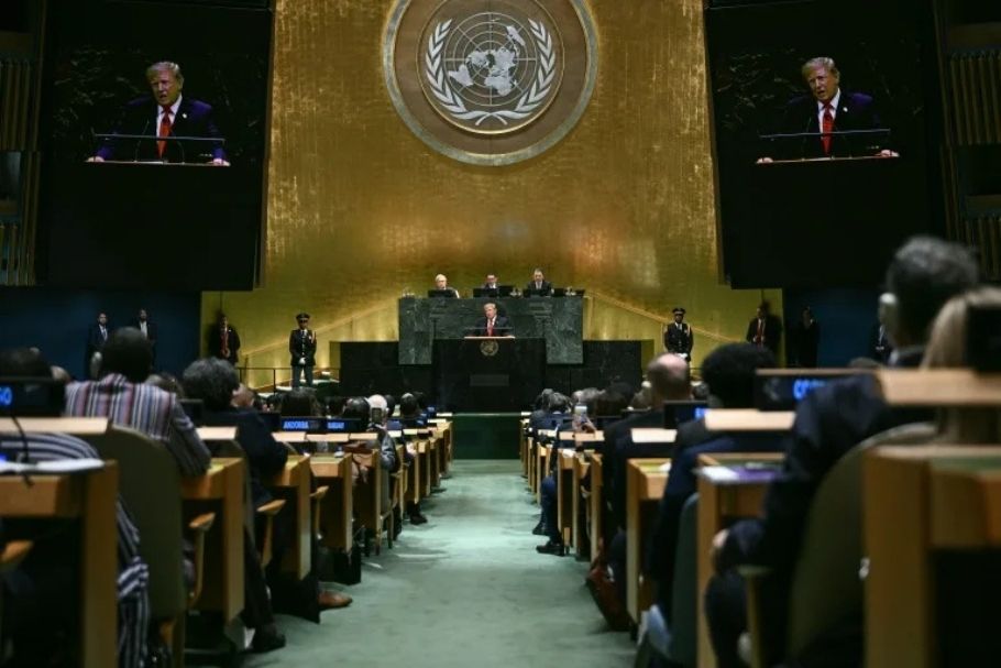 US President Donald Trump spoke at the United Nations General Assembly on September 22, rejecting ideas to control the development of artificial intelligence technology. Photo: AFP