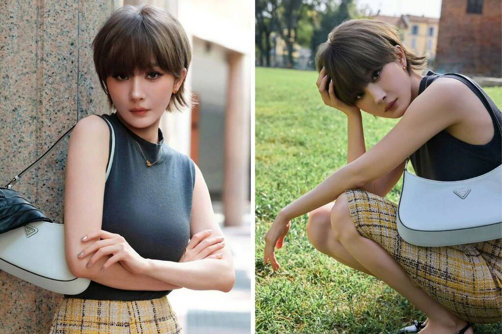 Duong Mich causes a social media storm with her personality short hairstyle. Photo: Xinhua
