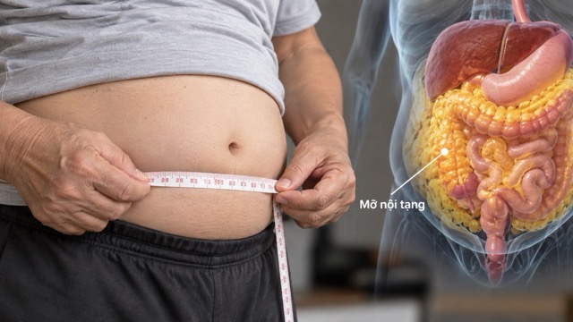 A lot of visceral fat accumulation may be related to the risk of type 2 diabetes. Photo created by AI