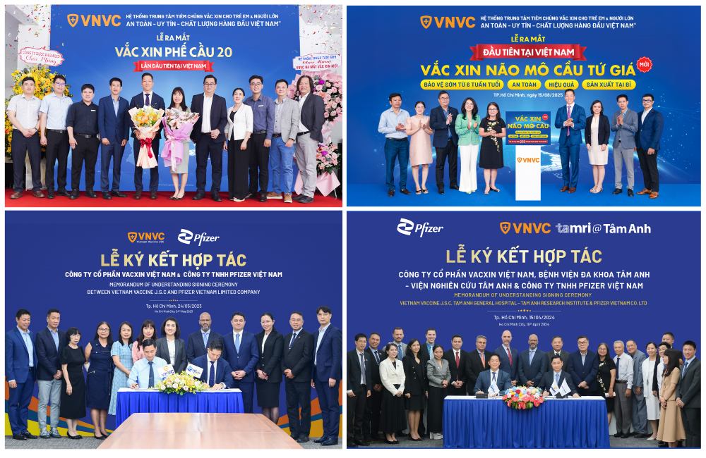 VNVC và Pfizer đã hợp tác triển khai nhiều vaccine thế hệ mới tại Việt Nam, thúc đẩy các nghiên cứu khoa học, mở rộng cơ hội phòng bệnh cho trẻ em và người lớn. Ảnh: VNVC