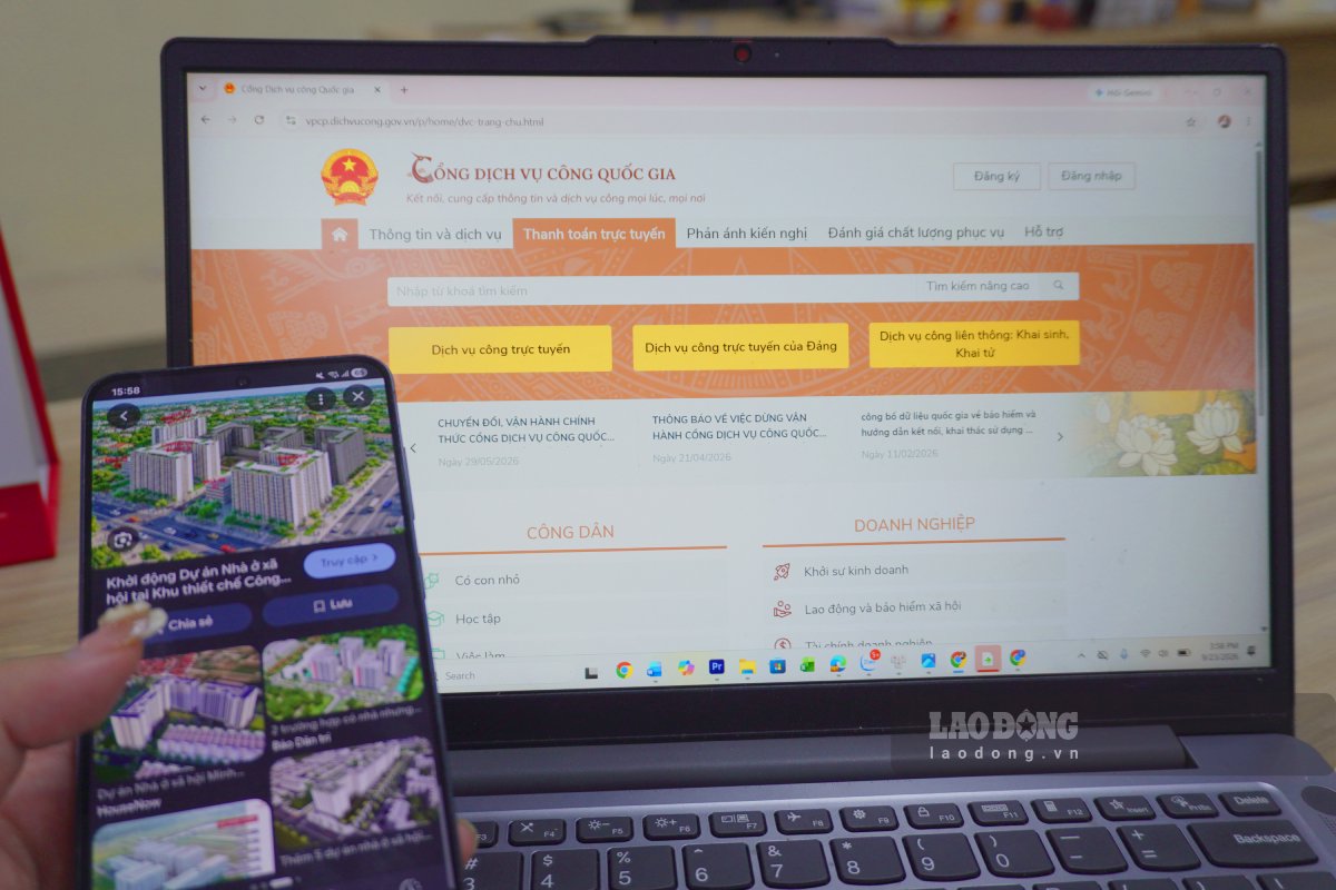Submit applications to register to buy/rent social housing on the National Public Service Portal with 7 steps. Photo: Nhu Ha