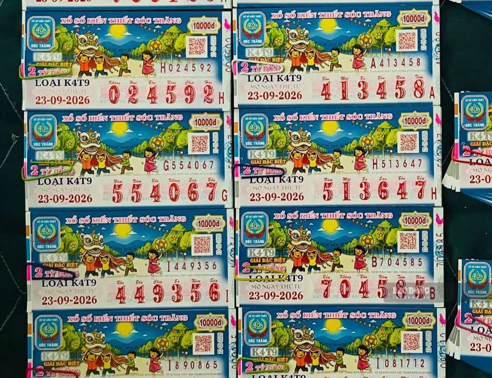 Kết quả xổ số hôm nay 23.9: Đồng Nai, Cần Thơ và Sóc Trăng. Ảnh: Anh Tú 