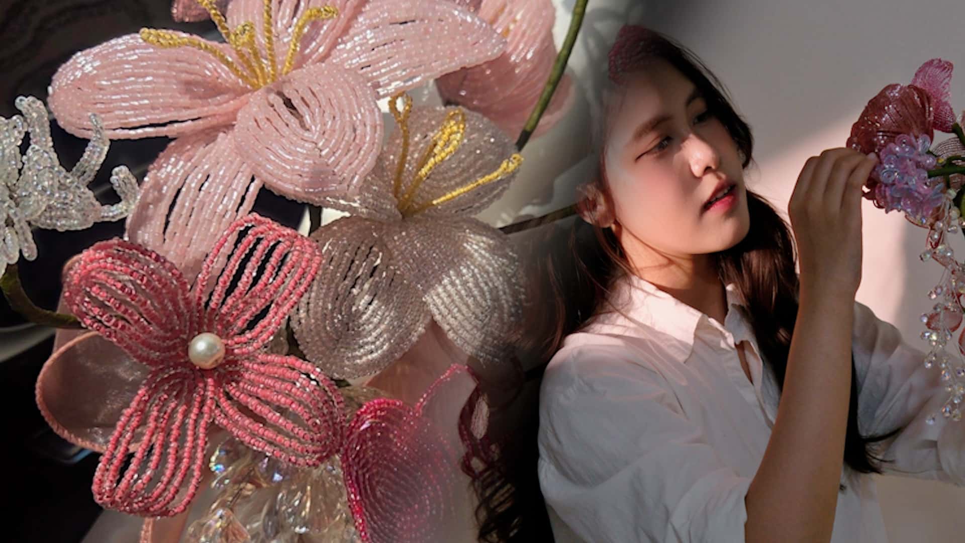 Wedding bouquets made of beads priced at several million VND to reign in 2026. Photo: Character provided