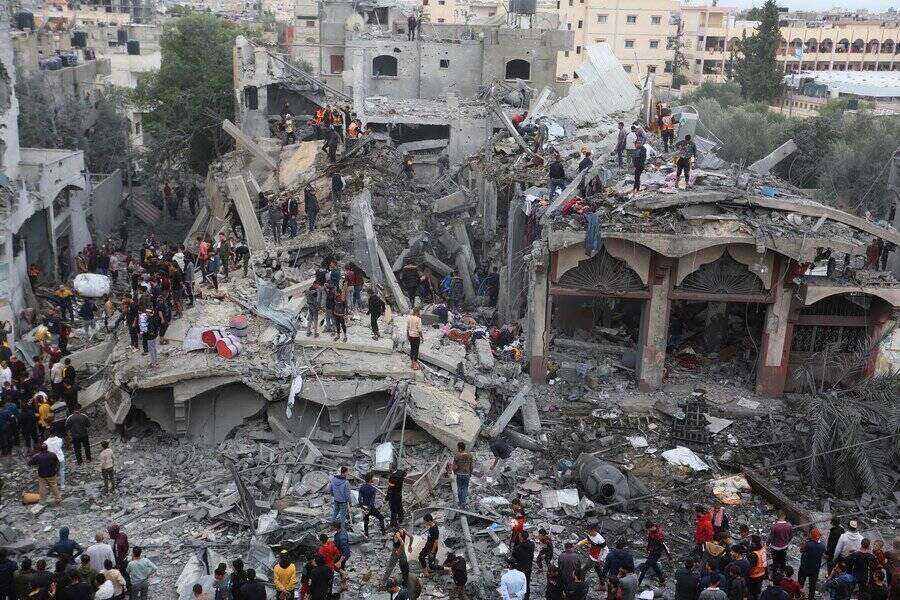 Scene of an Israeli attack on the Gaza Strip. Photo: Xinhua