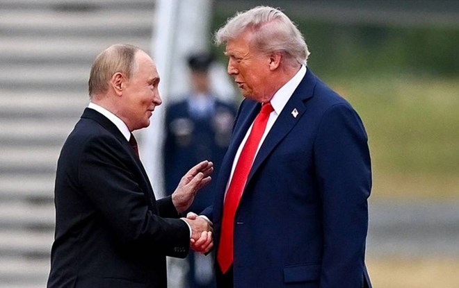 Russian President Vladimir Putin and US President Donald Trump meet at the summit in Alaska on August 15, 2025. Photo: TASS
