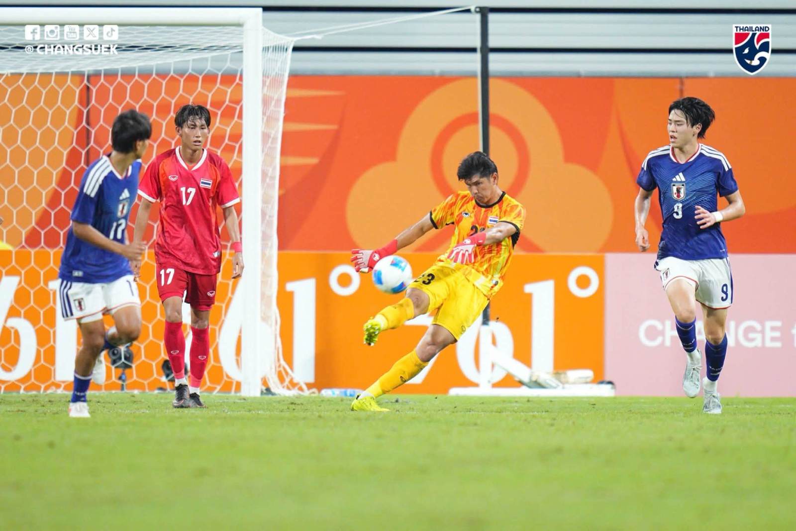 U23 Nhật Bản giành ngôi đầu bảng A sau chiến thắng 3-0 trước U23 Thái Lan. Ảnh: LĐBĐ Thái Lan