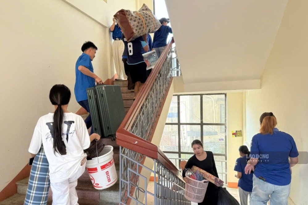 Trường Cao đẳng Y tế Sơn La đón lưu học sinh Lào đến ở tại ký túc xá. Ảnh: Thu Hiếu chụp ngày 3.9.2026. 