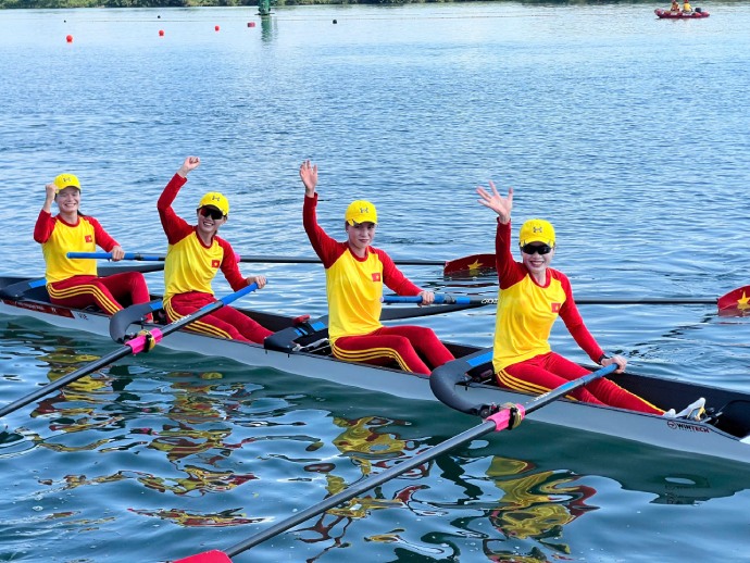 Khanh Phong will compete in the ASIAD 20 rings final (image at the 2025 national championship). Photo: Minh Dan