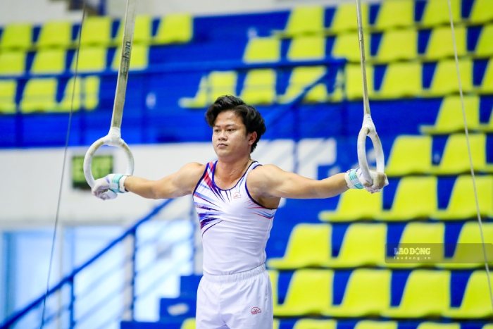 Khanh Phong will compete in the ASIAD 20 rings final (image at the 2025 national championship). Photo: Minh Dan
