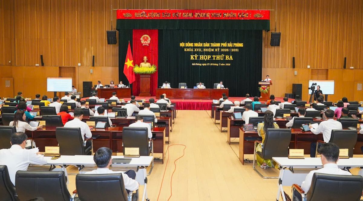 3rd session of the 17th City People's Council. Photo: Hai Phong e-Portal