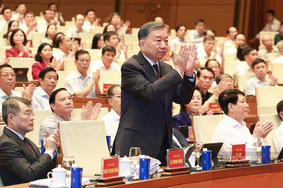 General Secretary and President To Lam attends the National Conference to study, study, thoroughly grasp and implement a number of Resolutions and Directives of the Politburo. Photo: Hai Nguyen
