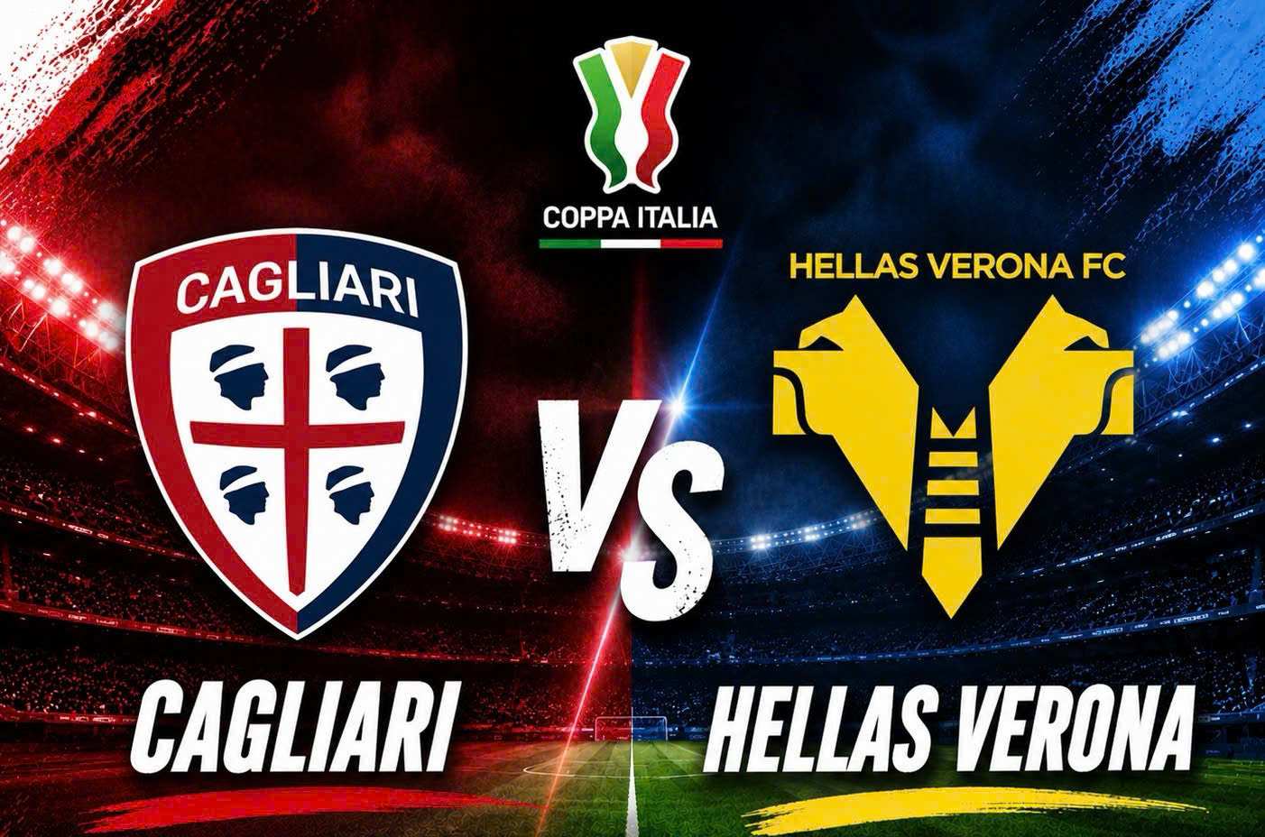 Cagliari vs Hellas Verona football prediction at Coppa Italy. Graphics: Van An
