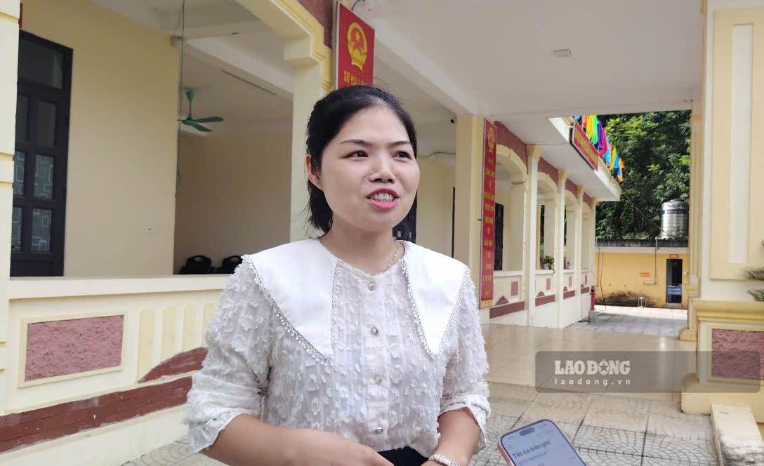 cô Bùi Thị Hiền - Phó Hiệu trưởng Trường Mầm non Vĩnh Tiến, xã Mường Động, tỉnh Phú Thọ. Ảnh: Hiếu Anh