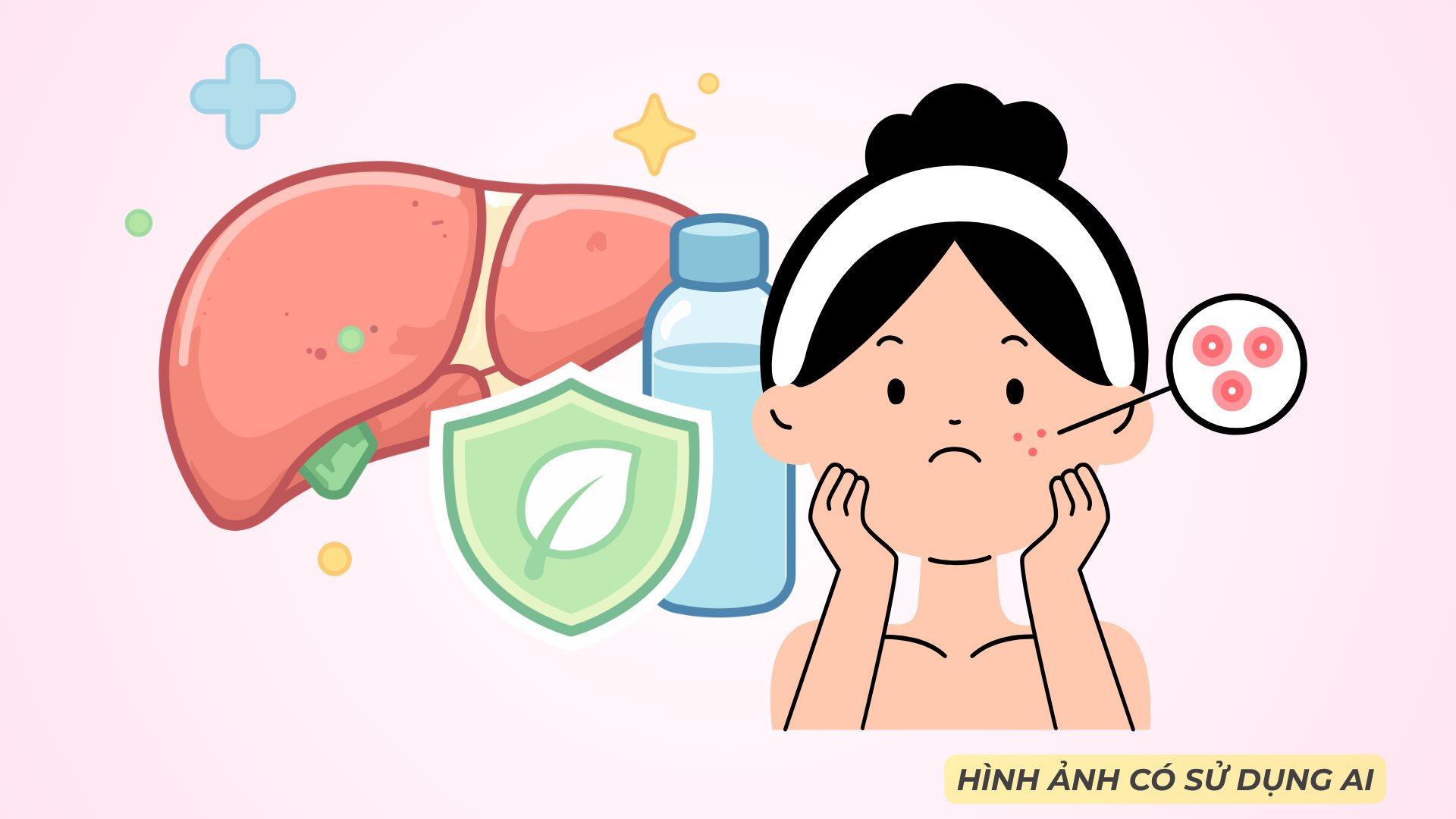 Notes when drinking cooling liver water to treat acne.
