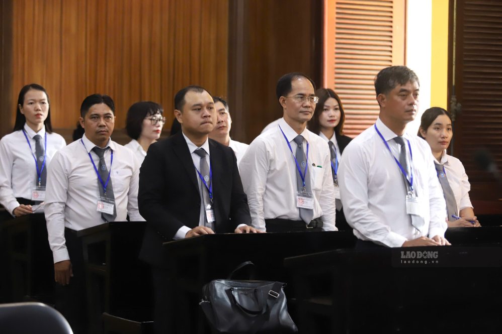 Luật sư bào chữa cho các bị cáo. Ảnh: Anh Tú