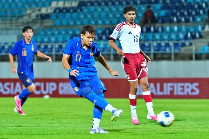 U20 Thailand won their opening match against U20 UAE. Photo: FAT