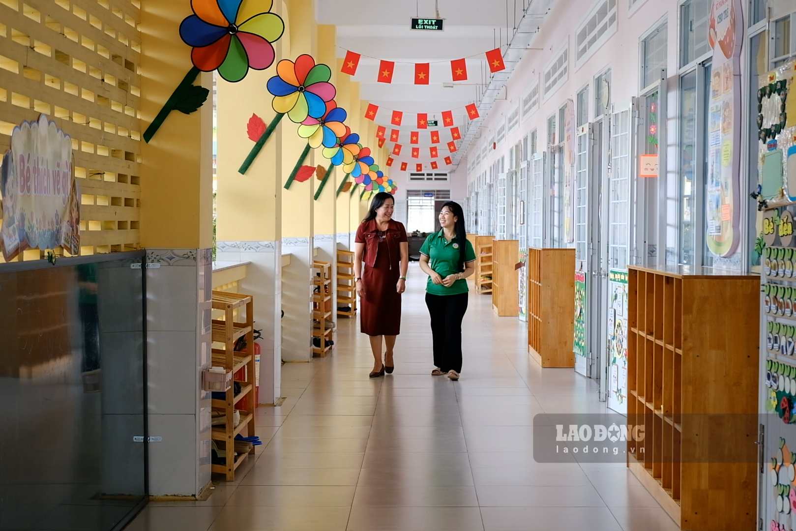 Sau sắp xếp, Trường Mầm non Ninh Kiều có . Ảnh: Mỹ Ly