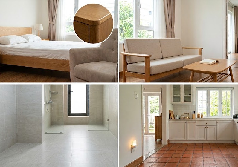 Choosing and arranging suitable furniture not only ensures maximum safety but also brings a comfortable living space for the elderly. Photo supported by AI