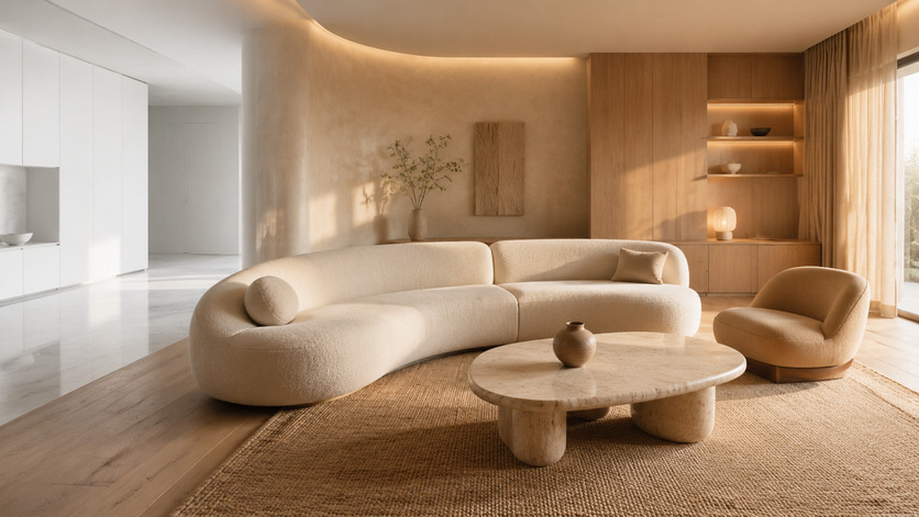 The minimalist warm house design style gradually replaces the cold white-covered spaces. Photo supported by AI