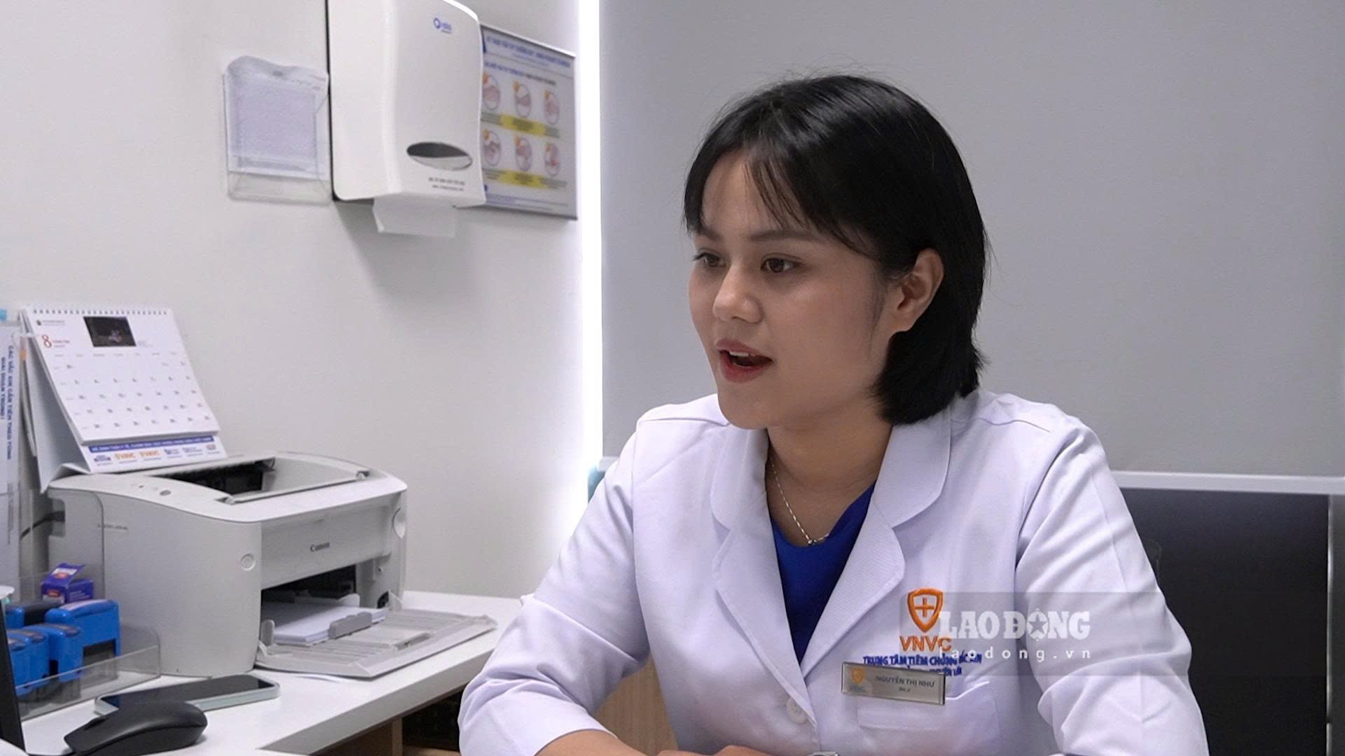 Bác sĩ Nguyễn Thị Như, Trung tâm Tiêm chủng VNVC Trường Chinh, Hà Nội. Ảnh: Hạnh Thơm