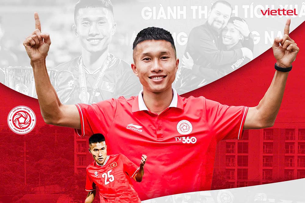 Doan Ngoc Tan estuvo ausente del partido inaugural del The Cong Viettel en la V.League 2026-2027 por sanción. Foto de : Viettel Sports Club