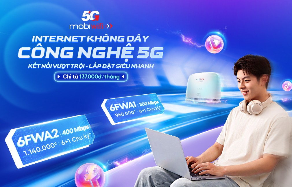 MobiWifi 5G - wireless Internet solution based on 5G technology platform. Photo: MobiFone