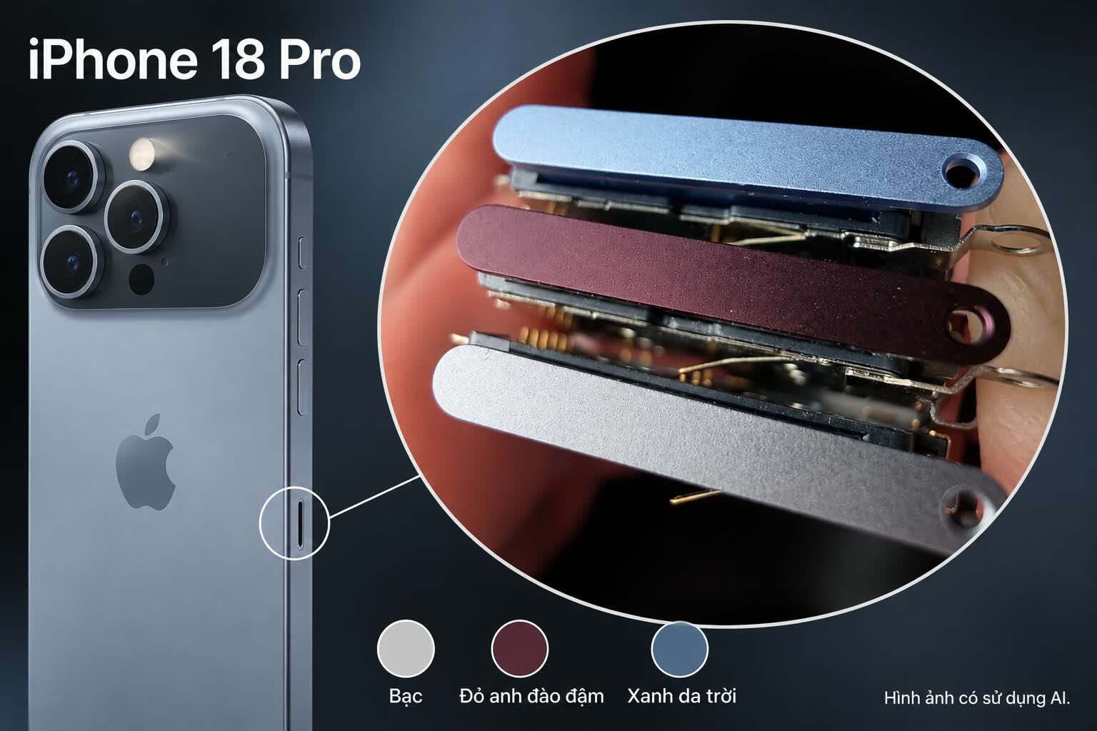 iPhone 18 Proは3色で発売される可能性があり、黒色はない可能性があります。グラフィック:AI