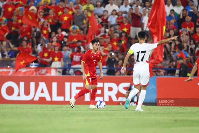 U20 Vietnam meets U20 Palestine in the 2027 AFC U20 Asian Cup qualifiers. Photo: Minh Dan