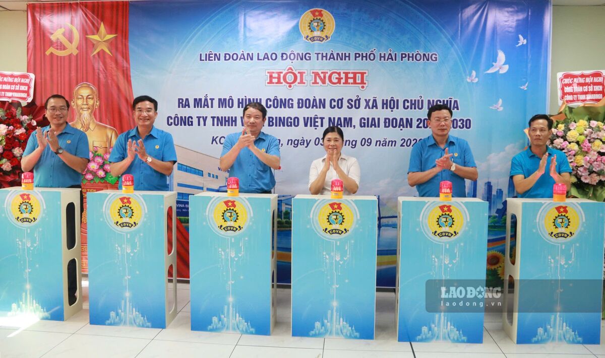 The Trade Union of Vina Bingo Co., Ltd. Japanese Industrial Park - Hai Phong launches a socialist grassroots trade union model. Photo: Duyen Vu