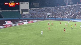 U20 Vietnam lost the match against U20 Palestine. Photo: TV360