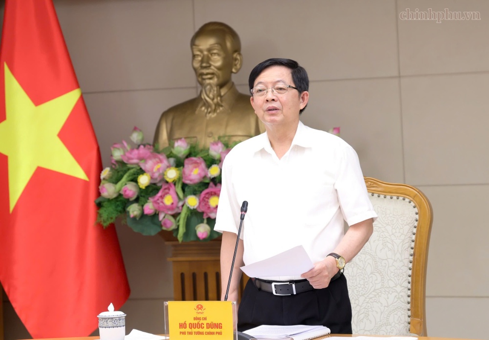 Member of the Party Central Committee, Deputy Prime Minister Ho Quoc Dung especially noted the effective management and exploitation of land funds formed after the restoration of rivers. Photo: Chinhphu. vn/Gia Huy