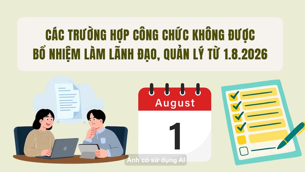 Cases where civil servants are not appointed as leaders and managers from August 1, 2026