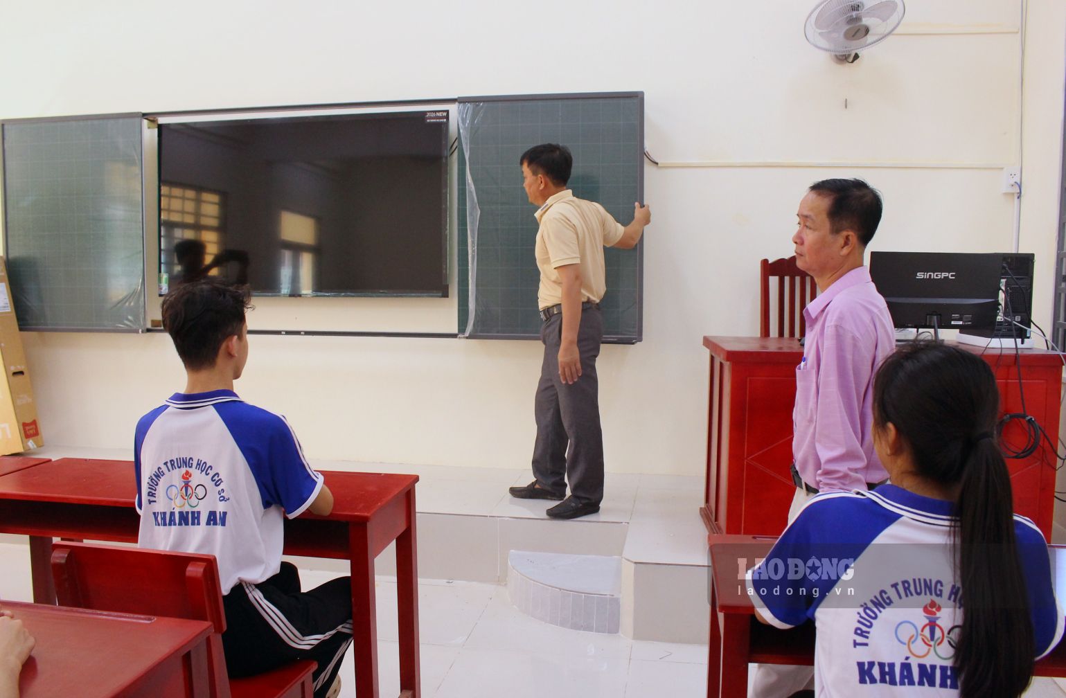 Phòng học hiện đại sẽ truyền động lực cho học sinh Việt kiều viết tiếp giấc mơ trên đường học vấn. Ảnh: Thanh Mai