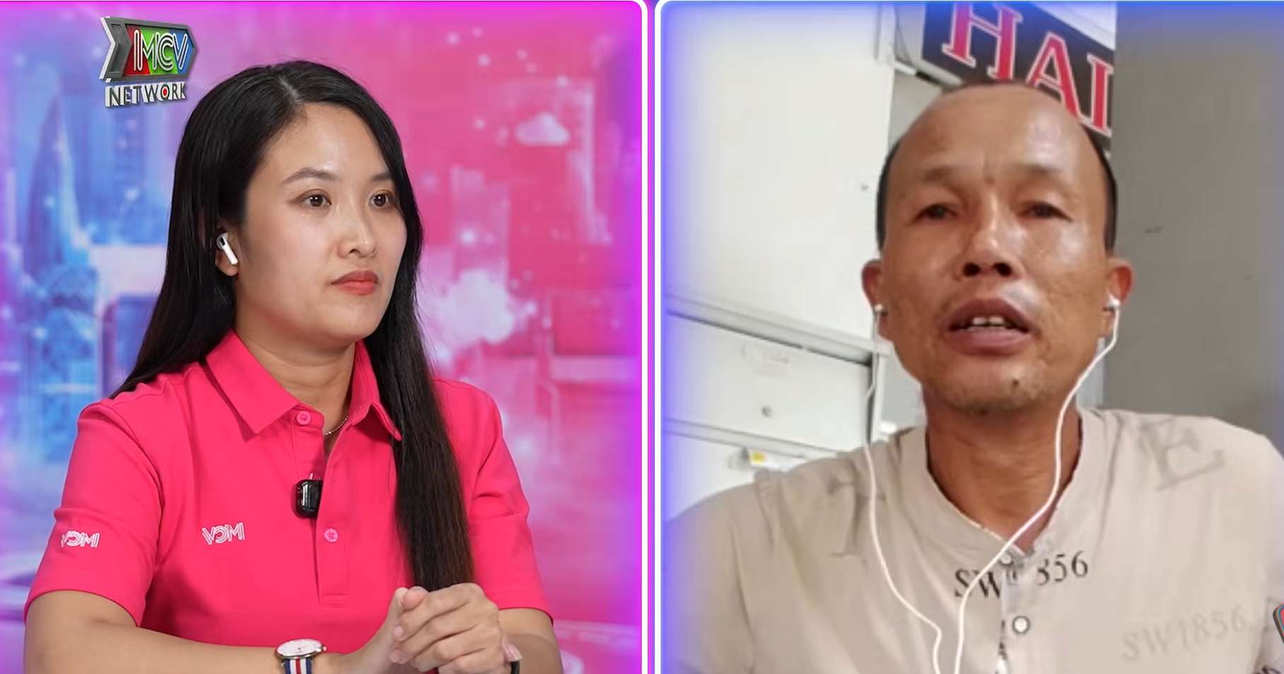 Single father (right) looking for a life partner at a dating show. Photo: MCV.