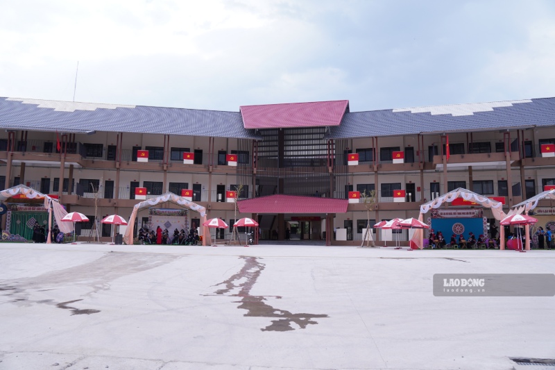 Một góc Trường Phổ thông nội trú Tiểu học và THCS Mường Khương trước thềm khai giảng năm học 2026-2027. Ảnh: Đinh Đại 