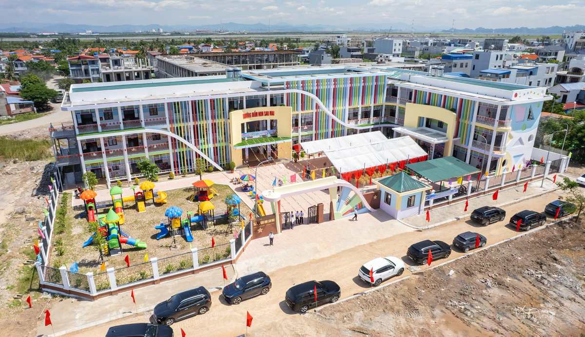 Sao Mai Kindergarten was inaugurated before the new school year. Photo: Cat Hai E-Portal, Hai Phong