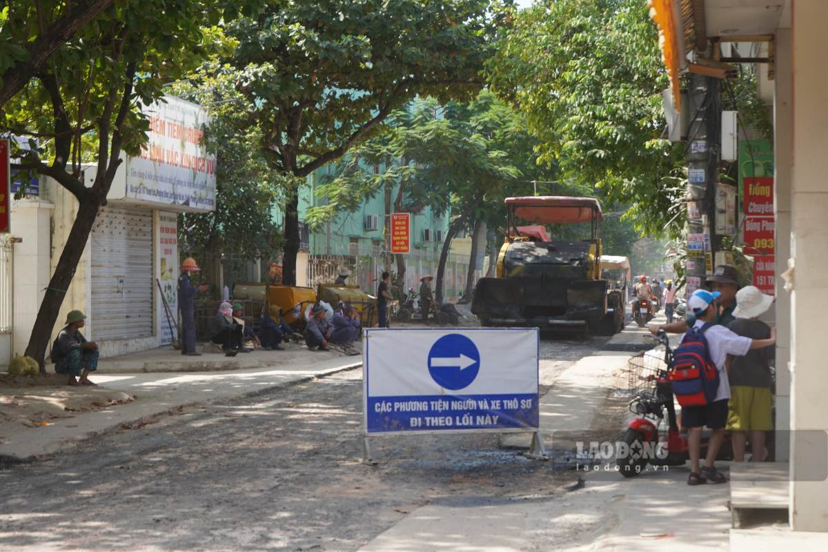 Hai An Ward, Hai Phong accelerates the construction progress of Trung Luc and Luc Hanh routes after people's reflections. Photo: Mai Dung
