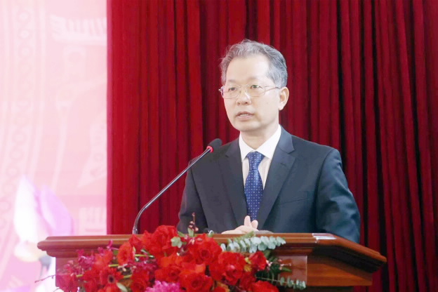 Party Central Committee Secretary, Chief Justice of the Supreme People's Court Nguyen Van Quang at the signing ceremony. Photo: Supreme People's Court