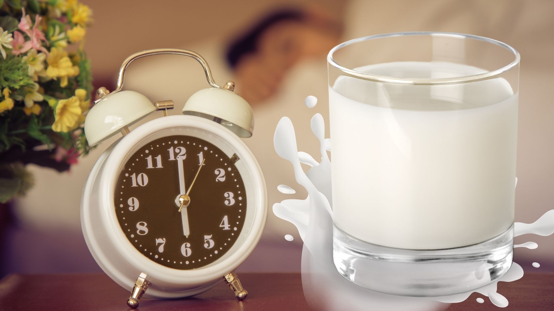 Drinking milk before rest is a natural solution to help improve sleep quality. Photo: Thanh Thanh/Source: Canva