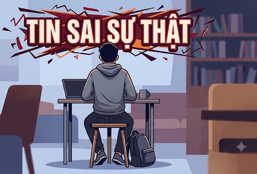 Making and spreading unverified false information that affects the legitimate rights and interests of organizations, individuals and the information environment on Facebook may be fined up to 40 million VND for organizations and 20 million VND for individuals. Photo: AI